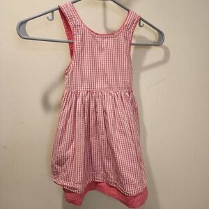 Gap baby girls gingham pink and white dress size 12-18 Months